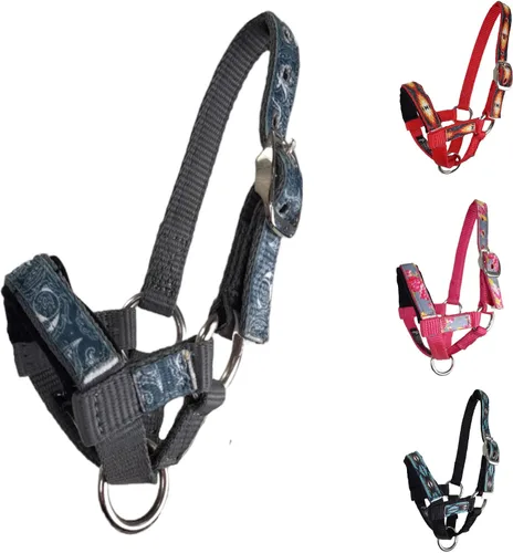 Vista 5 de Halter de alpaca superpuesto de nailon con banda nasal acolchada - 6 meses de garantía