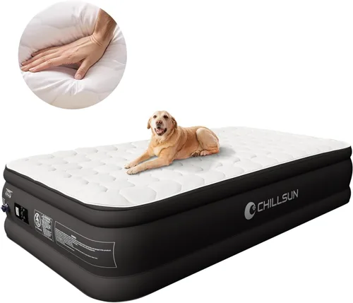 Vista 11 de CHILLSUN Colchón de aire doble con bomba incorporada, cama inflable