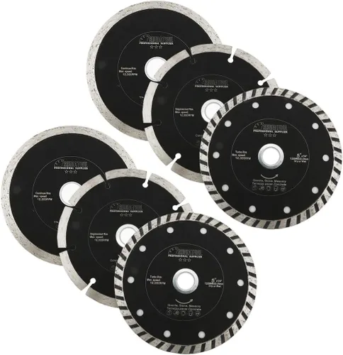 Vista 10 de SHDIATOOL Kit de discos de corte de hojas de sierra de diamante de 4 pulgadas para rueda de corte segmentada de azulejos de porcelana 7/8 "o 5/8