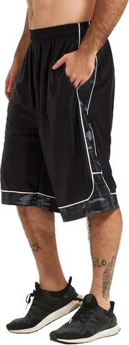 Vista 2 de HQUEC Pantalones cortos deportivos de 12 pulgadas para hombre, pantalones cortos largos de entrenamiento de baloncesto por debajo de la rodilla
