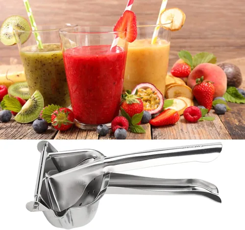 Vista 4 de Exprimidor de limón de acero inoxidable, exprimidor de mano desmontable, exprimidor de naranja, manual de prensa de jugo para naranja limón lima