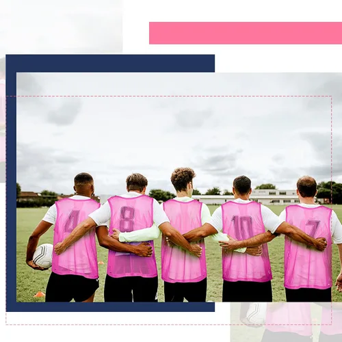 Vista 5 de Boyiee Chalecos de Scrimmage, Camisetas de Malla de Nylon para Práctica de Equipo Juvenil para Deportes Baloncesto Fútbol Fútbol Americano