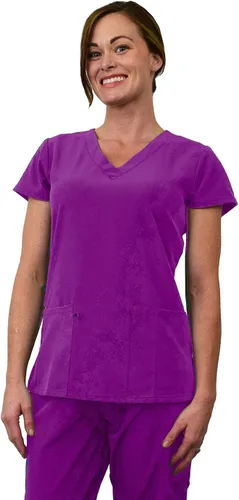 Vista 2 de Conjunto médico de enfermería GT 4FLEX para mujer camiseta y pantalón de colores sólidos e impresiones