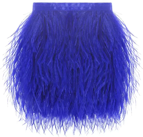 Vista 36 de SOGUGOM Adorno de Plumas de Avestruz Negro - 1.5 Capas 2 Yardas Plumas de 4 Pulgadas Adorno de Cintas con Flecos para Costura, Vestidos, Proyectos