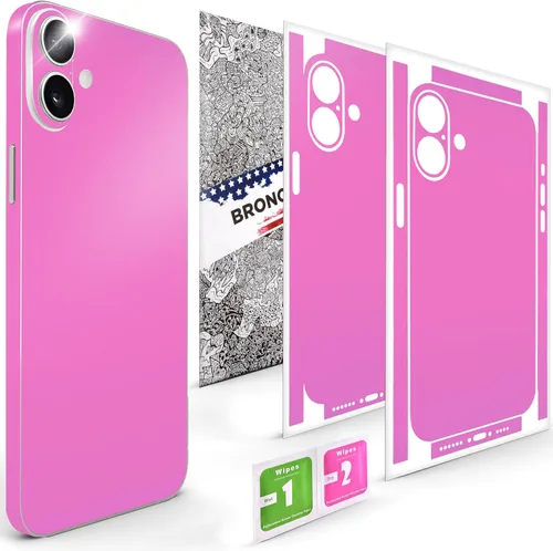 Vista 14 de 2 piezas de Skin Wrap compatibles con iPhone 16 Plus – Película protectora de vinilo delgada para lados y espalda – Ajuste elegante, aspecto premium