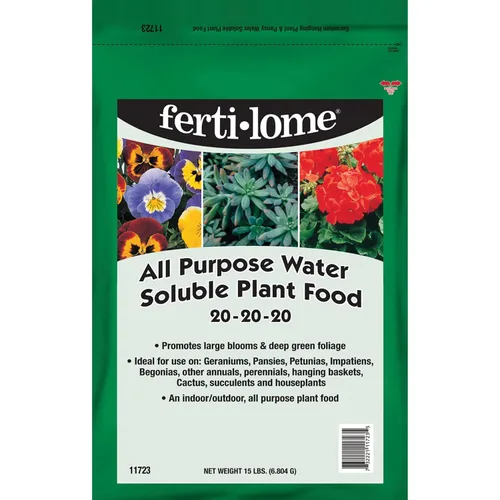 Vista 4 de Fertilome (11721) Alimento vegetal soluble en agua para todo propósito 20-20-20 (1.5 lb.) 20-20-20 equilibrado NPK soluble en agua - Acción rápida
