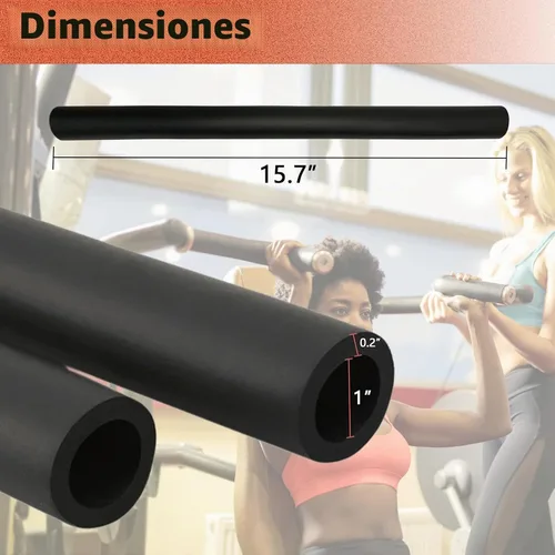 Vista 3 de Taeku Empuñaduras de tubo de espuma, 1 par de cómodas y duraderas cubiertas de mango de espuma de NPVC para fitness, hogar, césped, bicicleta 49 EU