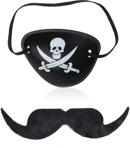 Vista 3 de Beelittle Juego de accesorios de disfraz de pirata para niños