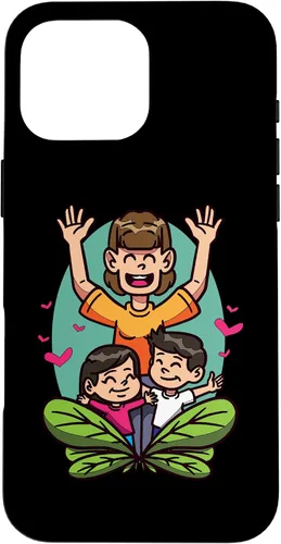 Vista 19 de iPhone 16 Cartoon Children Playing Design For Kids And Family Case