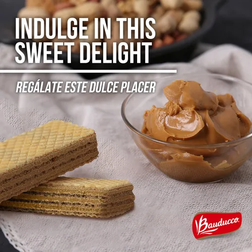 Vista 6 de Bauducco Obleas de Mantequilla de Maní – Galletas Crujientes de Oblea con 3 Deliciosas e Indulgentes Capas Decadentes de Crema con Sabor a