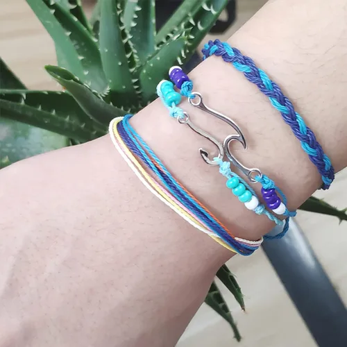 Vista 5 de Pulseras de tobillo para niñas, impermeables, bohemias, para mujer, regalo de joyería de Navidad