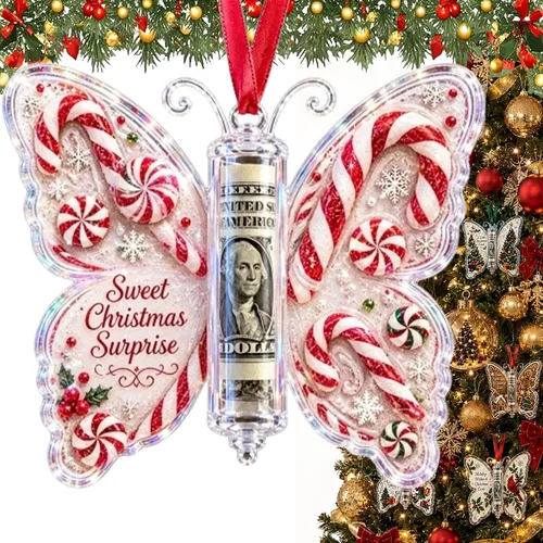 Vista 20 de Regalo de dinero en efectivo de Navidad, adorno de mariposa, decoración de 5PCS-B