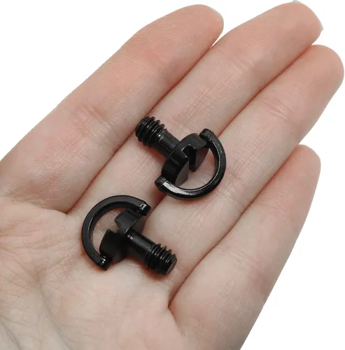 Vista 2 de Tornillo de trípode de 1/4 de pulgada, 2 piezas de acero inoxidable de 1/4 "-20 con eje en D para cámara, videocámara, trípode, placa de liberación