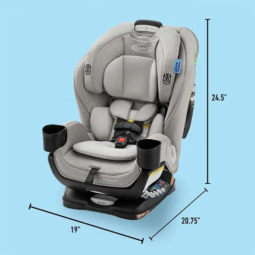 Vista 9 de Asiento de coche convertible Graco Extend2Fit 3 en 1 para bebé, orientación hacia atrás y hacia adelante, panel de extensión ajustable para espacio
