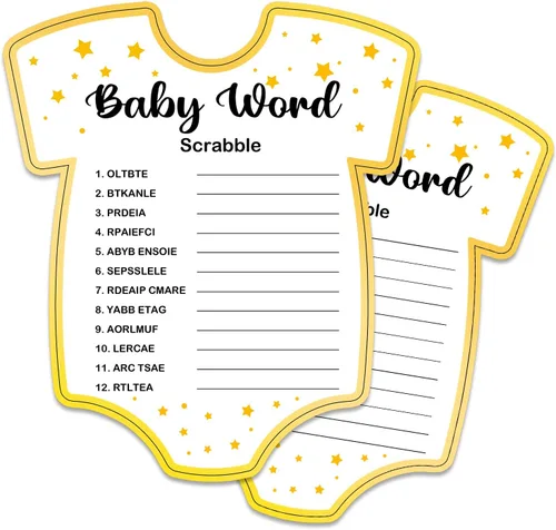 Vista 13 de Juegos de baby shower, tarjetas de juego de preguntas para bebés, suministros y actividades divertidos para juegos de fiesta de baby shower, género