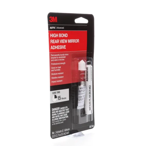 Vista 2 de 3MAdhesivo de espejo retrovisor de alta enlace, 08749, 0.02 fl oz