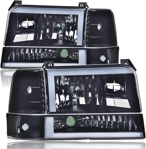 Vista 11 de Conjunto de faros LED PIT66 para Ford F150 Bronco 1992-1996