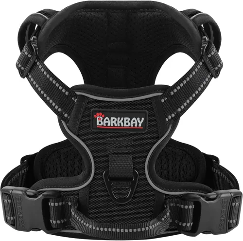 Vista 29 de BARKBAY Arnés para perro sin tirones para perros pequeños, ajustable, reflectante, cómodo, sin estrangulamiento, resistente, perfecto
