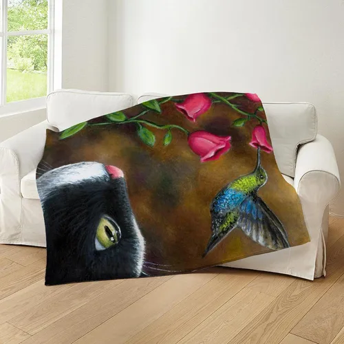 Vista 4 de CafePress Cat 571 - Manta de forro polar súper suave, 60 x 50 pulgadas