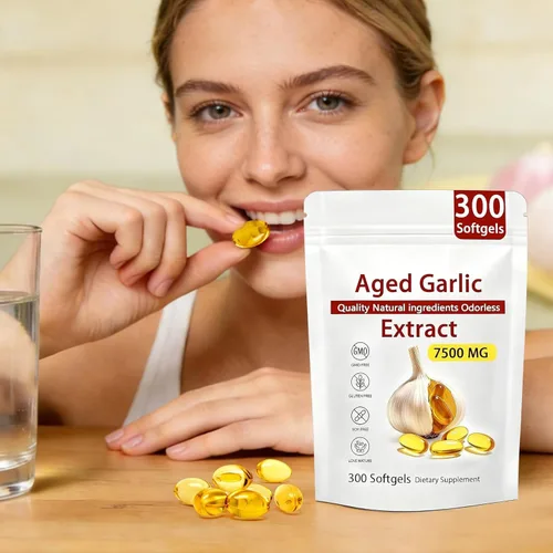 Vista 8 de Extracto de ajo envejecido, 7500 mg inodoro por porción, potente suplemento antioxidante, apoyo inmunológico, vegetariano, totalmente natural, sin