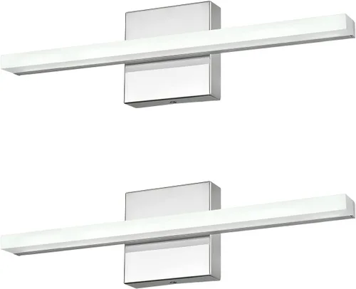 Vista 10 de Modernas luces LED de tocador para baño, 16 pulgadas, 9 W, luz diurna, blanco y negro, luces sobre espejo, accesorios de iluminación de tocador