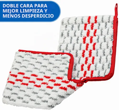 Vista 3 de Paquete de 6 repuestos de microfibra lavables para trapeador de espray compatibles con almohadillas de repuesto O-Cedar ProMist MAX