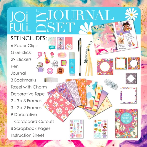 Vista 2 de JOiFULi Conjunto de Diario DIY para Regalos de Niñas de 8 9 10 11 12 13 Años y Más