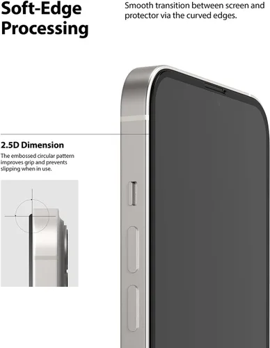 Vista 5 de Ringke Protector de pantalla de vidrio de cubierta completa compatible con iPhone 13 Mini, antiarañazos, compatible con fundas, cobertura completa