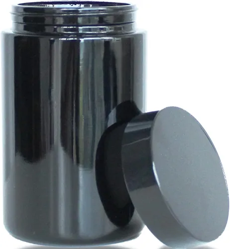 Vista 10 de Matoolser Tarro de almacenamiento hermético de vidrio negro 100ml con protección UV para café y especias