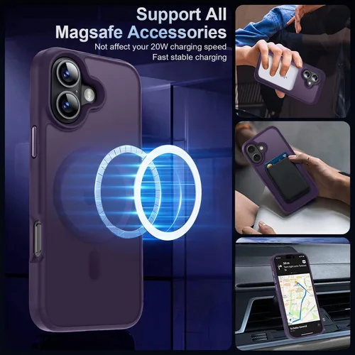 Vista 154 de MOCCA - Funda magnética resistente para iPhone XR de 6.1 pulgadas, compatible con MagSafe, funda con protección contra caídas de grado militar