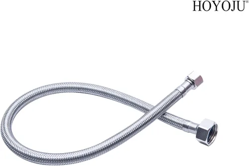 Vista 7 de Manguera de suministro de conector de grifo trenzado de 1/2 "-14NPSM Tuerca de latón x 3/8 hembra de acero inoxidable sin plomo, 20 pulgadas