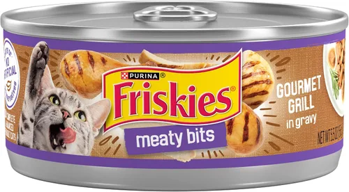 Vista 2 de Friskies Comida húmeda para gatos, cena clásica de pollo y atún en paté, 5.5 onzas