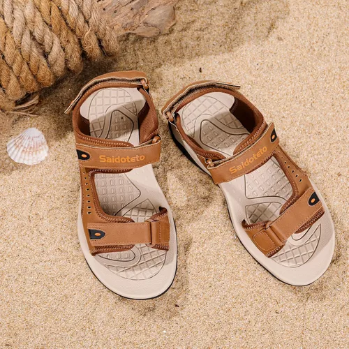 Vista 3 de Saidoteto Sandalias de senderismo para hombre con correas ajustables, puntera abierta, atléticas, deportivas, sandalias universales para playa y agua