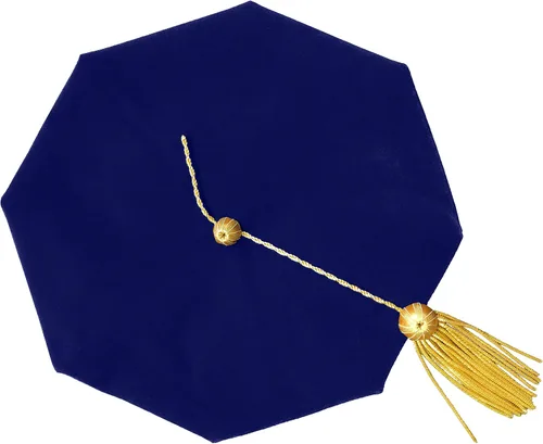 Vista 8 de GradPlaza Doctorado Tam Graduaton Tam Terciopelo con Borla Dorada