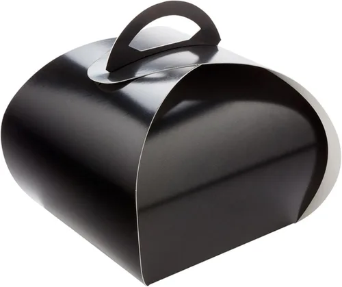 Vista 2 de Restaurantware Ingenero - Cajas para pasteles de 6.5 pulgadas con asas, 100 loncheras con asa integrada, forro resistente a la grasa para postres