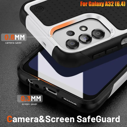 Vista 4 de Funda resistente para Galaxy A32 4G de 6.4 pulgadas, agarre texturizado antideslizante, resistente a caídas