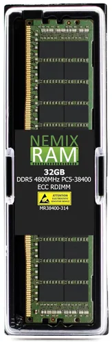 Vista 8 de NEMIX RAM Kit de memoria de servidor registrado DDR5 4800MHZ PC5-38400 1Rx4 1.1V CL40 288-PIN ECC RDIMM compatible con ASUS 2U4N Servidor