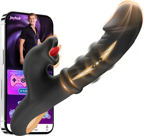 Vista 8 de Toendi Vibrador de empuje juguetes sexuales, consoladores para adultos, vibrador de punto G con anillo deslizante, consolador de empuje 7 10 lamer