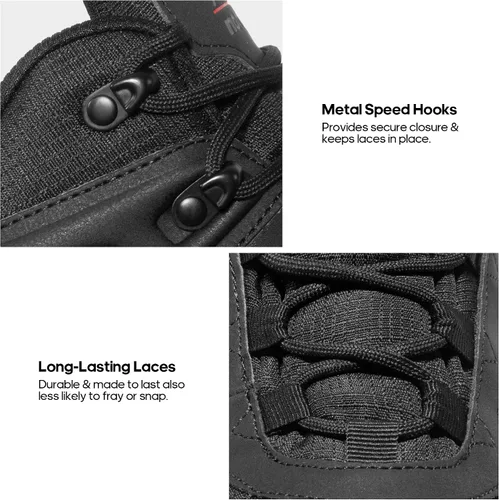 Vista 5 de NORTIV 8 Botas de senderismo impermeables para hombre, ligeras, a medio tobillo, botas de senderismo para exteriores