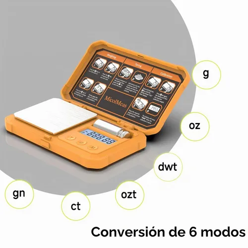 Vista 4 de Báscula digital Gram 200 x 0.00 oz Báscula de bolsillo de precisión, 1.76 oz de peso de calibración, ideal para joyas, ideal para monedas