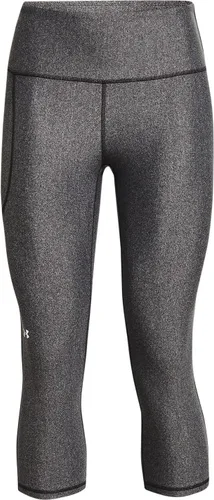 Vista 5 de Under Armour Pantalones capri HeatGear de cintura alta con bolsillos para mujer (020) Carbón jaspeado claro/ Negro