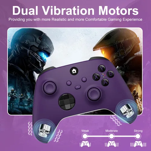 Vista 4 de ADHJIE Xbox One Controller, 2.4GHz Wireless Controller Compatible with Xbox One/One S/One X/Xbox Series S/X/PC with 3.5mm Headphone Jack, Purple