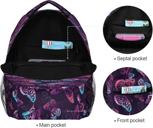 Vista 7 de Kcldeci Mochila para niños y niñas, mochilas escolares, A03, Mochilas Daypack
