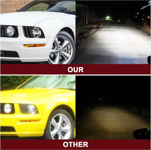 Vista 6 de Conjunto de faros halógenos estilo OE JSBOYAT para Ford Mustang 2005 a 2009 30+ Years Factory Tech, Anti-Fog Waterproof Replacement; Black