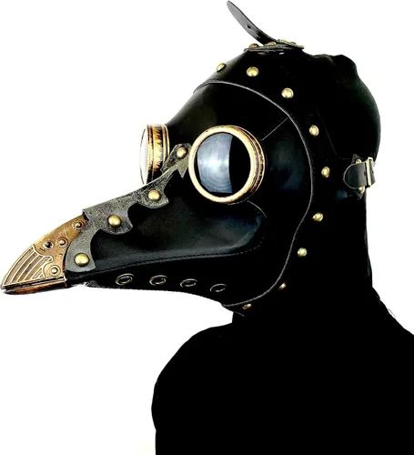 Vista 8 de Máscara de médico de la peste steampunk máscara de nariz larga para disfraz de Halloween, fiesta de cosplay