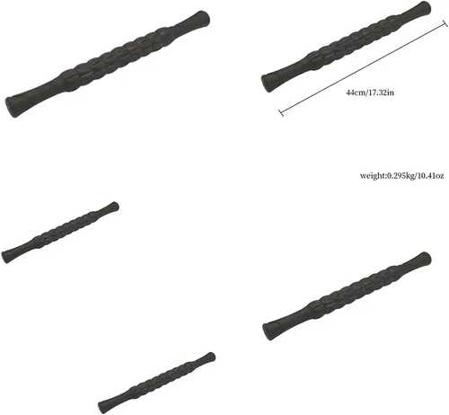 Vista 2 de Magik Paquete de 1 a 2 rodillos musculares para deportistas, masaje corporal, terapia física (1 paquete, negro)