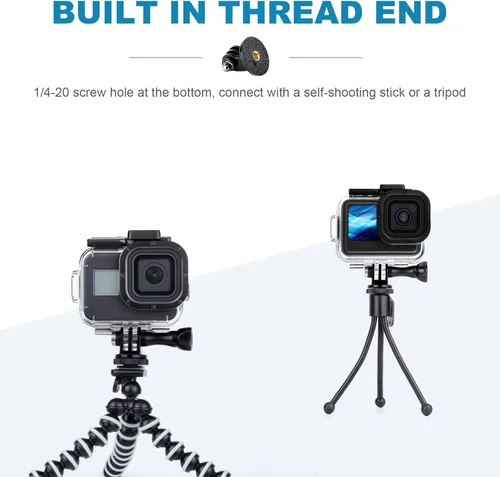 Vista 5 de Acuvar - Trípode flexible de 12 pulgadas para cámaras GoPro Hero – Soporte para cámara Gorilla Pod, soporte Go Pro, compatible con todos los GoPro