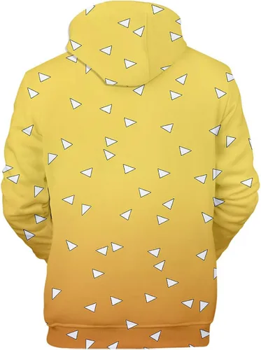 Vista 2 de JOOJER Anime Slayer Tanjirou Zenitsu y otras figuras, sudadera unisex estampada para cosplay