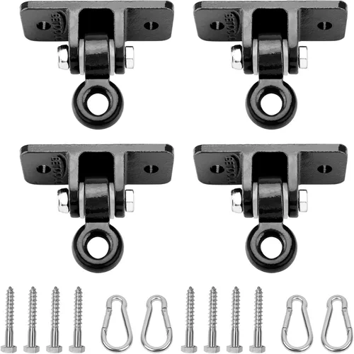 Vista 9 de BETOOLL Ganchos de columpio resistentes de capacidad de 2400 libras para juegos de madera, patio de recreo, porche, interiores y exteriores, ganchos
