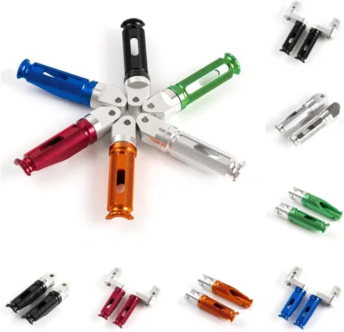 Vista 8 de Estriberas de motocicleta Pedales delanteros Reposapiés para Yamaha YZF-R1 2000-2003, YZF-R1 2004-2008, YZF-R1 2009-2021, YZF-R6 2003-2005/R6S Azul
